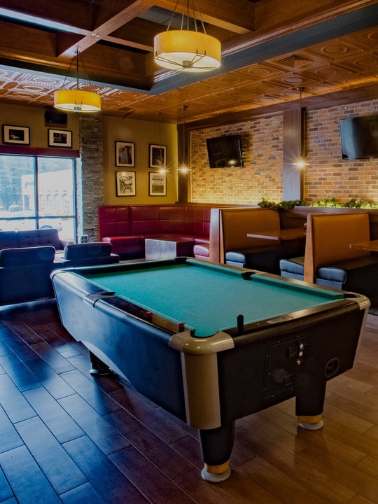 Billiards table and seating