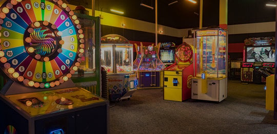 Arcade room with games
