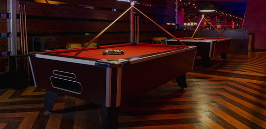 Red billiards tables