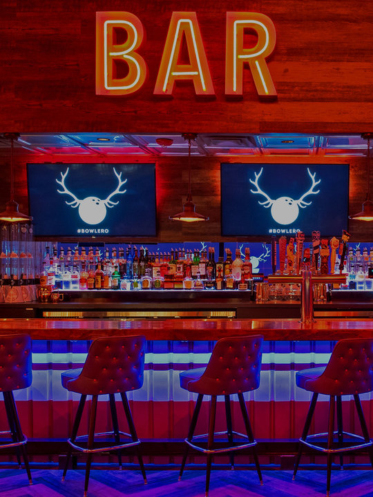 Bar area at Bowlero Timonium