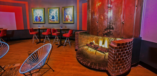 Fire Pit and lounge at Bowlero Torrance