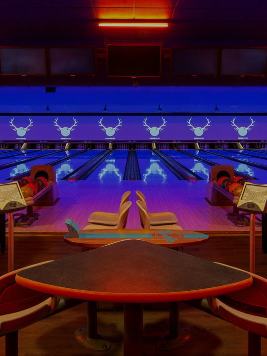 front view of lanes at Bowlero West Covina