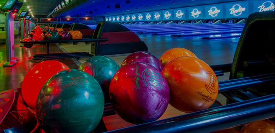 Lanes and ball returns at Bowlero The Woodlands
