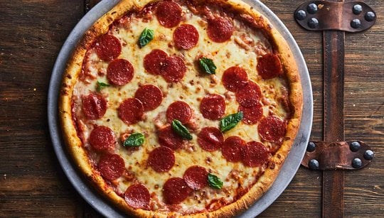 Image of Pepperoni Pizza with Basil