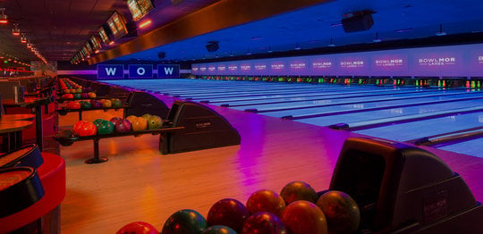 bowling lanes and ball returns