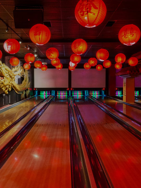 chinatown-inspired bowling lanes