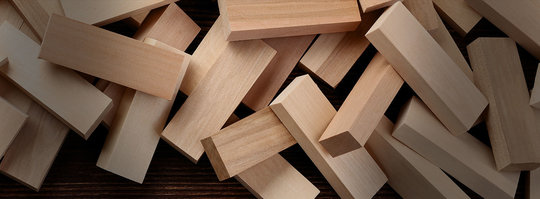 pile of jenga blocks