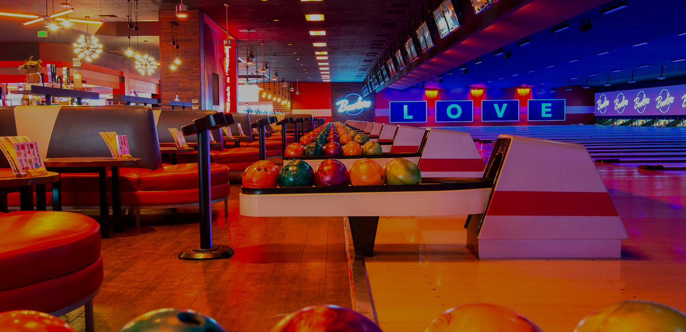 Bowling Alley & Lounge Area in Riverside Bowlero