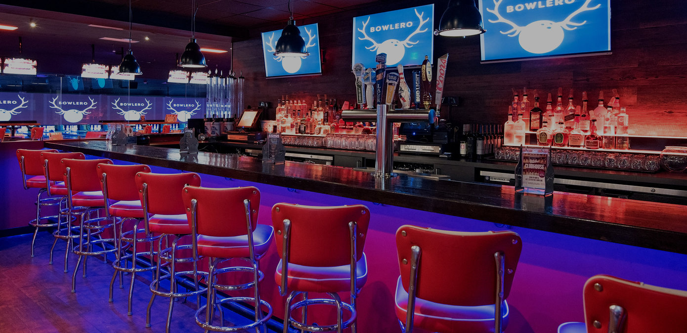 Bowling Alley & Lounge Area in Milford Bowlero